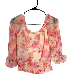 Off The Shoulder Floral Flowy Top
